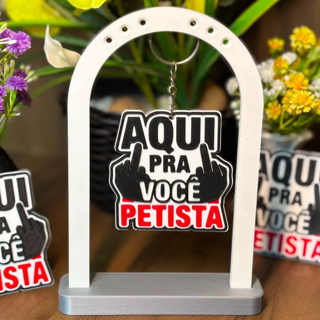 CHAVEIRO AQUI P/ VOCE PETISTA 60MM
